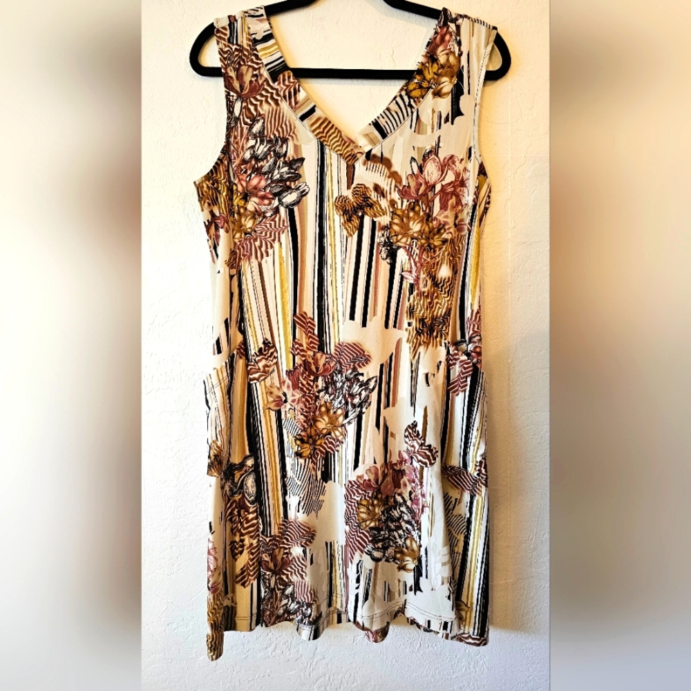 Attitudes By Renee Tropocal Sands Pockets Size Small Dress